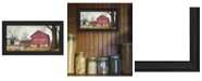 Trendy Decor 4U Antique Barn By Billy Jacobs, Printed Wall Art, Ready to hang, Black Frame, 21" x 12"